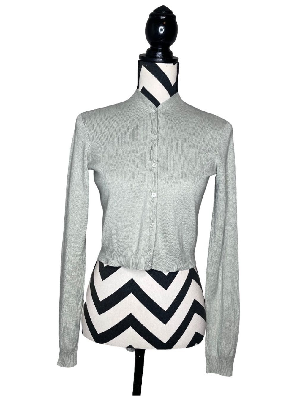 Ralph Lauren Black Label Silk Cashmere Preppy Button Front Cardigan Sz M